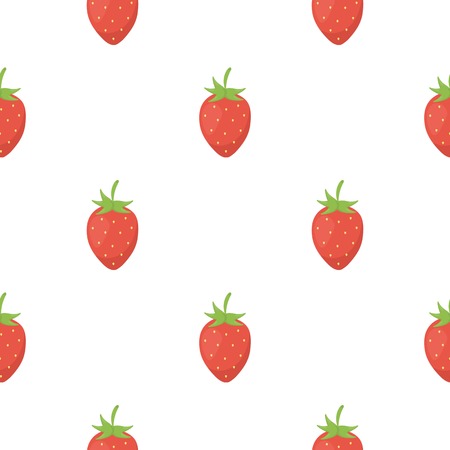Strawberry icon cartoon. Singe fruit icon.のイラスト素材