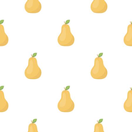 Pear icon cartoon. Singe fruit icon.のイラスト素材