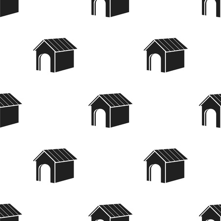 Doghouse vector icon in black style for webのイラスト素材