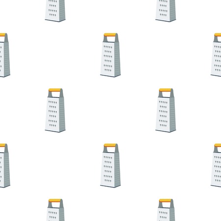 Grater icon in flat style isolated on white background. Kitchen pattern stock vector illustration.のイラスト素材