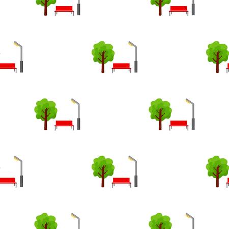 Park icon in cartoon style isolated on white background. Play garden pattern stock vector illustration.のイラスト素材