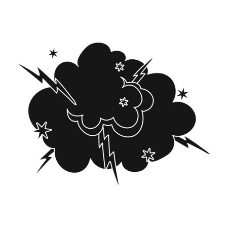 Explosion icon in black style isolated on white background. Explosions symbol stock vector illustration.のイラスト素材