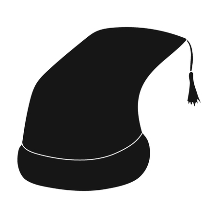 Nightcap icon in black style isolated on white background. Sleep and rest symbol stock vector illustration.のイラスト素材