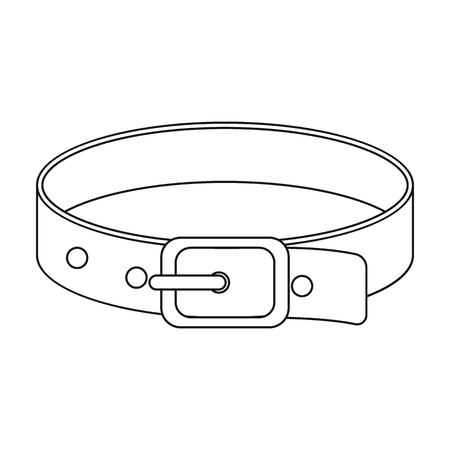 Pet collar icon of vector illustration for web and mobileのイラスト素材