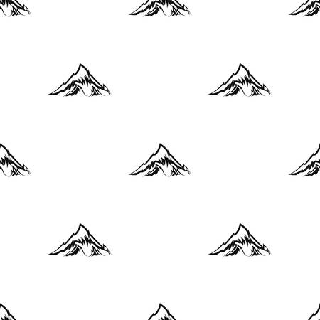 Alps icon in black style isolated on white background. Oktoberfest pattern stock vector illustration.のイラスト素材