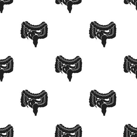 Gastrointestinal tract icon in black style isolated on white background. Organs pattern stock vector illustration.のイラスト素材