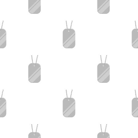 Metal tags hanging on a chain icon cartoon. Single weapon icon from the big ammunition, arms set.のイラスト素材