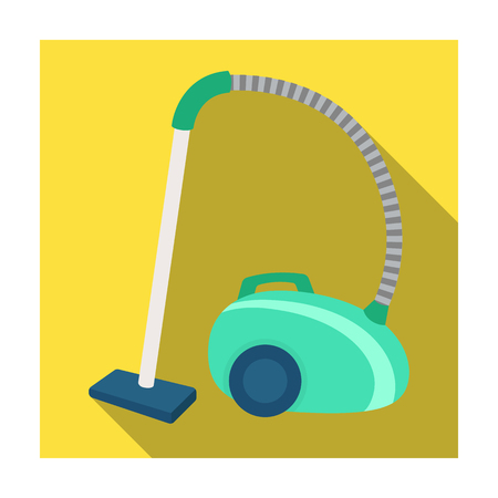 Vacuum cleaner icon in flat style isolated on white background. Cleaning symbol stock vector illustration.のイラスト素材
