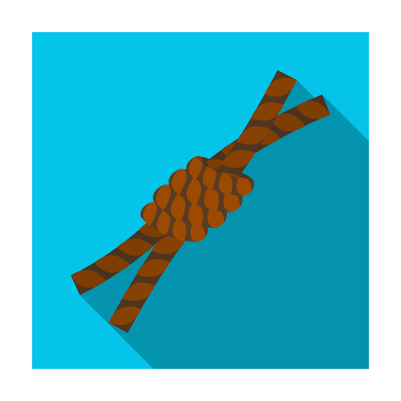 Node lasso icon in flat style isolated on white background. Rodeo symbol stock vector illustration.のイラスト素材