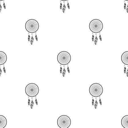 Dreamcatcher icon black. Singe western icon from the wild west black.のイラスト素材