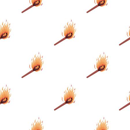 Match icon in cartoon style isolated on white background. Light source pattern stock vector illustrationのイラスト素材