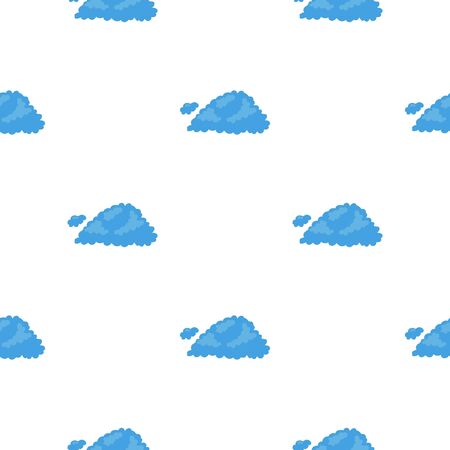 Cloud icon in cartoon style isolated on white background. Weather pattern stock vector illustrationのイラスト素材