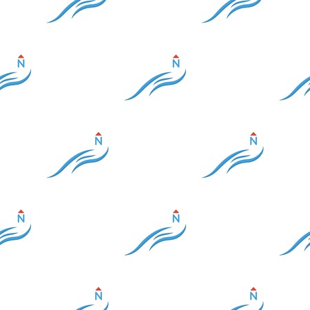 Northern wind icon in cartoon style isolated on white background. Weather pattern stock vector illustration.のイラスト素材