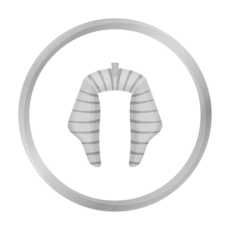 Nemes icon in monochrome style isolated on white background. Hats symbol stock vector illustration.のイラスト素材