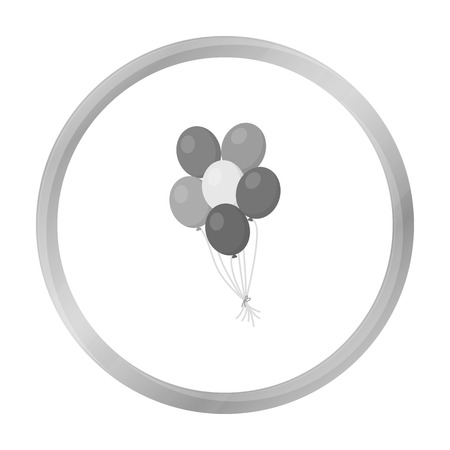 Balloon icon monochrome. Single gay icon from the big minority, homosexual monochrome.のイラスト素材