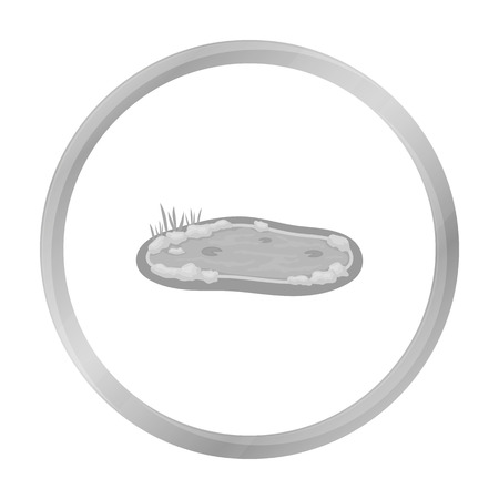 Pond icon in monochrome style isolated on white background. Park symbol stock vector illustration.のイラスト素材