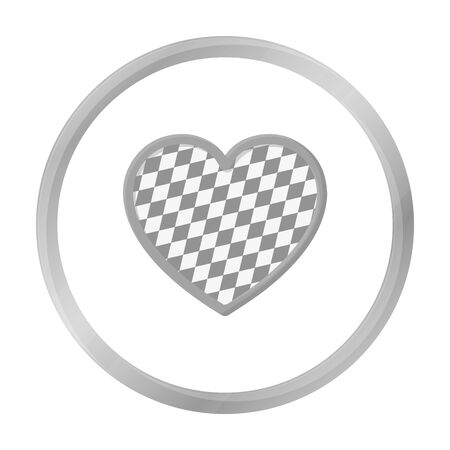Oktoberfest heart icon in monochrome style isolated on white background. Oktoberfest symbol stock vector illustration.のイラスト素材