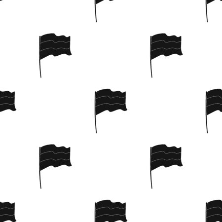 Russian flag icon in black design isolated on white background. Russian country pattern stock vector illustration.のイラスト素材