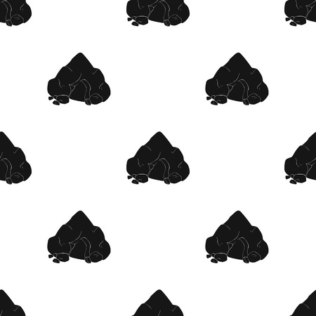 Cave icon in black style isolated on white background. Stone age pattern vector illustration.のイラスト素材