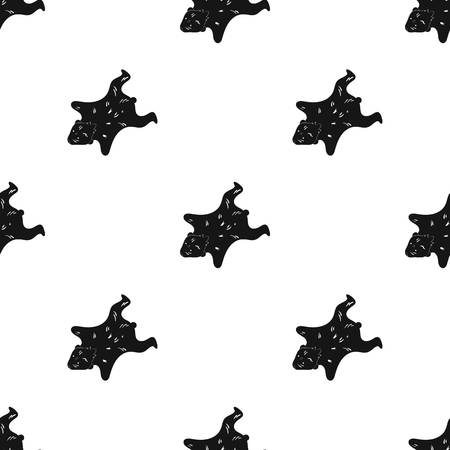 Bearskin icon in black style isolated on white background. Stone age pattern vector illustration.のイラスト素材