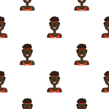 Sportsman icon in cartoon style isolated on white background. People of different profession pattern stock vector illustration.のイラスト素材