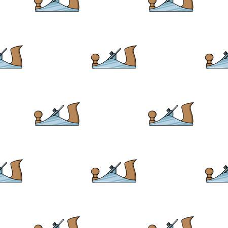 Jack plane icon in cartoon style isolated on white background. Sawmill and timber pattern stock vector illustration.のイラスト素材