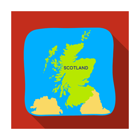 Territory of Scotland icon in flat style isolated on white background. Scotland country symbol stock vector illustration.のイラスト素材
