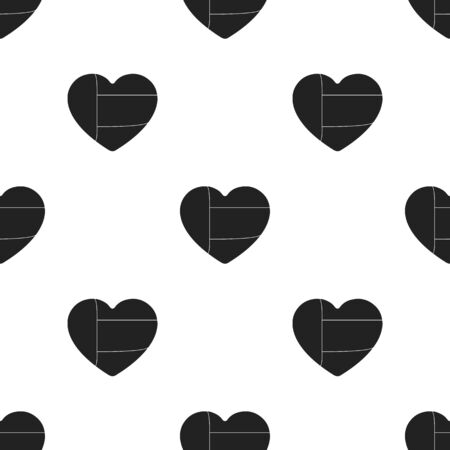 United Arab Emirates heart icon in black style isolated on white background. Arab Emirates pattern stock vector illustration.のイラスト素材