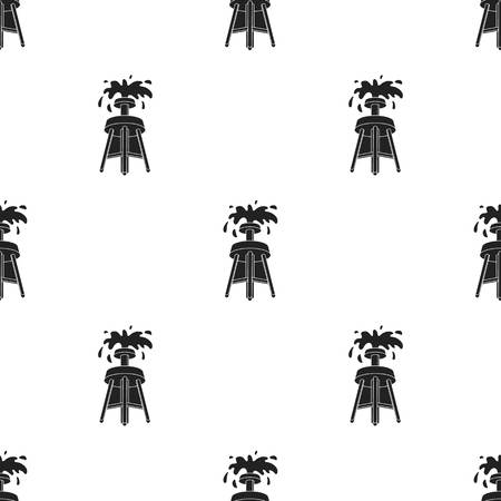 Oil rig icon in black style isolated on white background. Arab Emirates pattern stock vector illustration.のイラスト素材