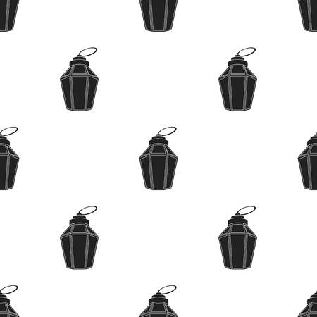 Ramadan lamp icon in black style isolated on white background. Arab Emirates pattern stock vector illustration.のイラスト素材