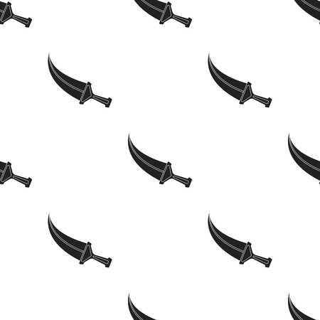Khanjar icon in black style isolated on white background.のイラスト素材