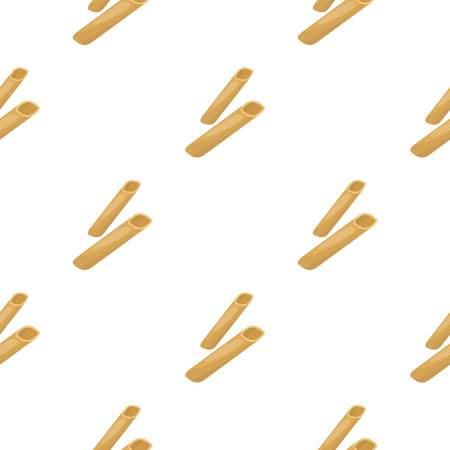 Penne rigate pasta icon in cartoon style isolated on white background.のイラスト素材