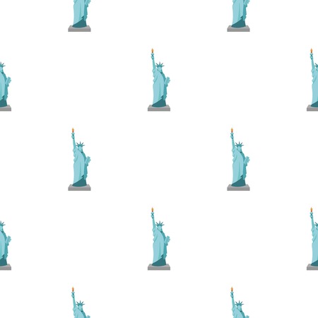 Statue of Liberty icon in cartoon style isolated on white background. USA country pattern stock vector illustration.のイラスト素材