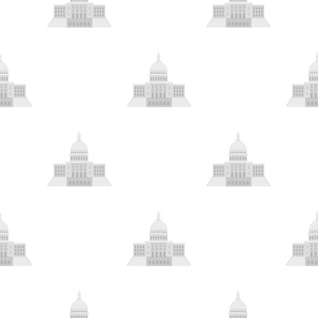 United States Capitol icon in cartoon style isolated on white background. USA country pattern stock vector illustration.のイラスト素材