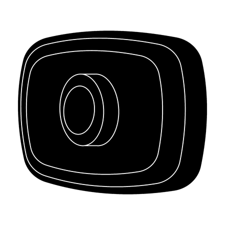 Webcam icon in black style isolated on white background. Personal computer accessories symbol stock vector illustration.のイラスト素材