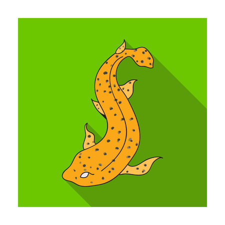 Catshark icon in flat design isolated on white background. Sea animals symbol stock illustration.のイラスト素材