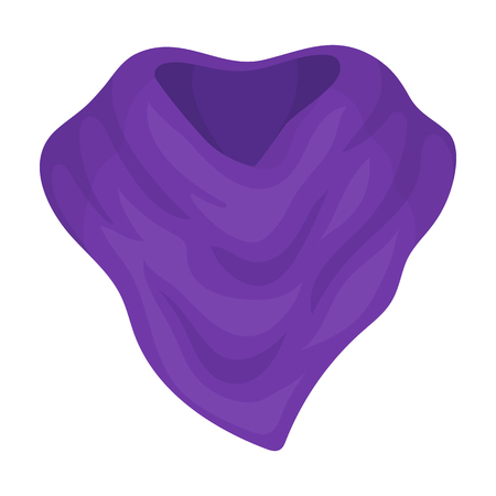 Purple arafatka for cowboy.Scarves and shawls single icon in cartoon style vector symbol stock illustration.のイラスト素材