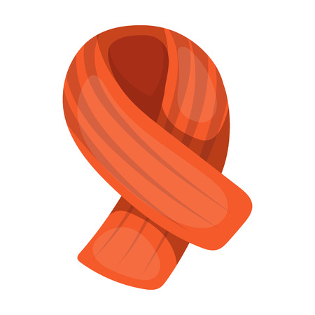 Winter orange scarf for women and men.Scarves and shawls single icon in cartoon style vector symbol stock illustration.のイラスト素材