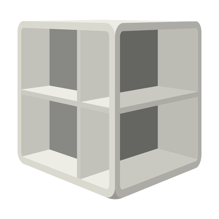 Small room coffee table.White table with cells.Bedroom furniture single icon in cartoon style vector symbol stock illustration.のイラスト素材