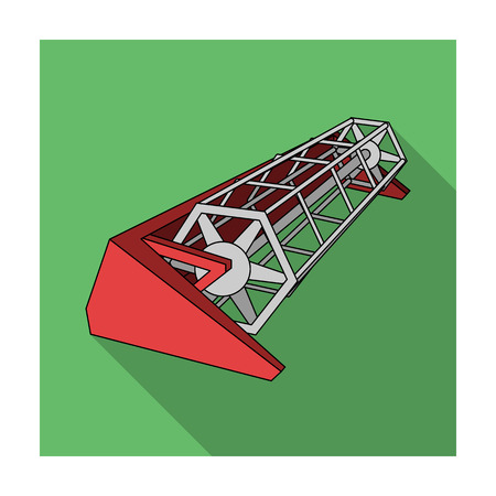 Metal attachment to the tractor for the harvest. Modern agricultural machinery.Agricultural Machinery single icon in flat style vector symbol stock illustration.のイラスト素材