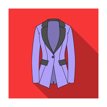 Grey Women s jacket with pockets. Work austere style.Women clothing single icon in flat style vector symbol stock illustration.のイラスト素材