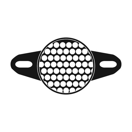 Reflector for cyclists. Icon for better visibility on the road.Cyclist outfit single icon in black style vector symbol stock illustration.のイラスト素材