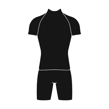 A cycling suit for riding a bicycle. Clothes cycling.Cyclist outfit single icon in black style vector symbol stock illustration.のイラスト素材