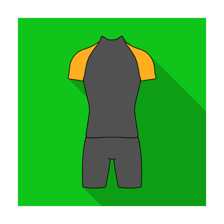 A cycling suit for riding a bicycle. Clothes cycling.Cyclist outfit single icon in flat style vector symbol stock illustration.のイラスト素材