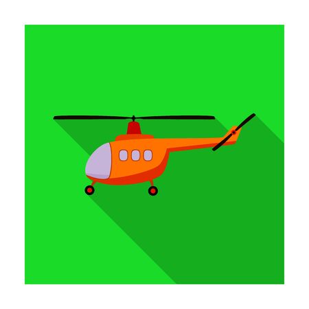 Air transport helicopter. Transport with blades.Transport single icon in flat style vector symbol stock illustration.のイラスト素材