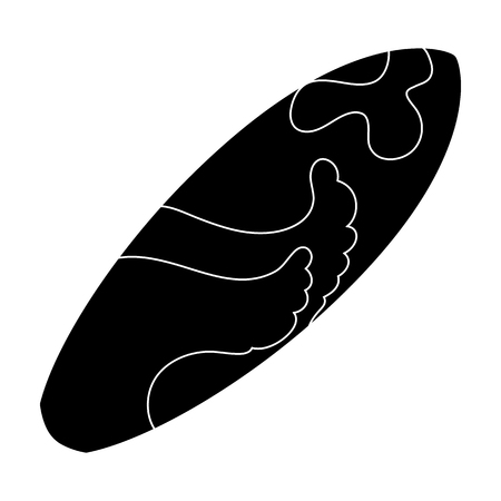 Surfboard. For surfing the waves.Summer rest single icon in black style vector symbol stock illustration.のイラスト素材