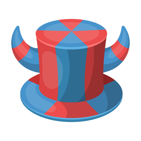 Hat of a fan with horns.Fans single icon in cartoon style vector symbol stock illustration.のイラスト素材