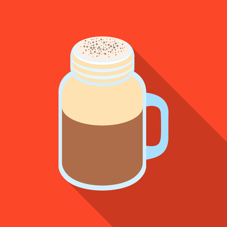 Milk shake. Different types of coffee single icon in flat style vector symbol stock illustration web.のイラスト素材