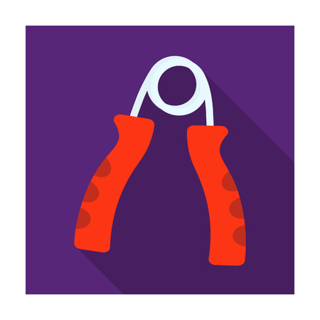 Simulator for hand on a spring mechanism.Gym And Workout single icon in flat style vector symbol stock illustration.のイラスト素材