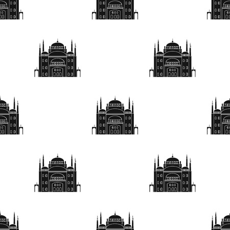 Cairo Citadel pattern in black style.のイラスト素材